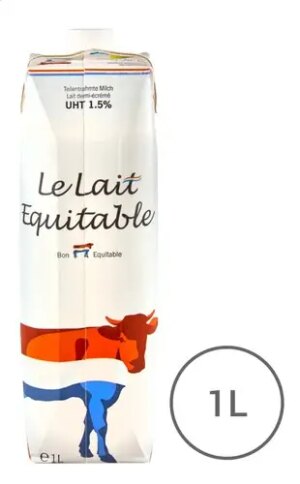 FAIRMELLECH lait demi-écrémé (brique) 1L