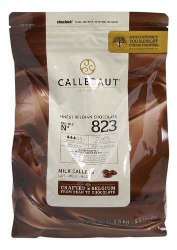 1733236 CALLEBAUT callet lait 33,6% cacao 2,5kg - Image 1