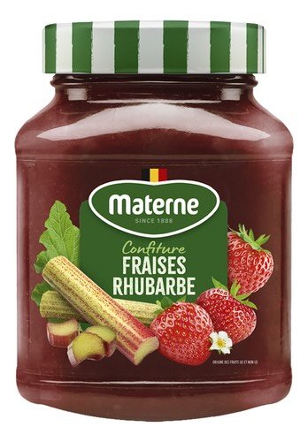 3562721 MATERNE confiture fraises-rhubarbe 450g - Image 1